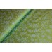 10cm Dirndlstoff (Trachtensatin aus EU-Produktion) hellblauer Blumendruck/Ranken auf farngrün  (Grundpreis 21,00/m) 