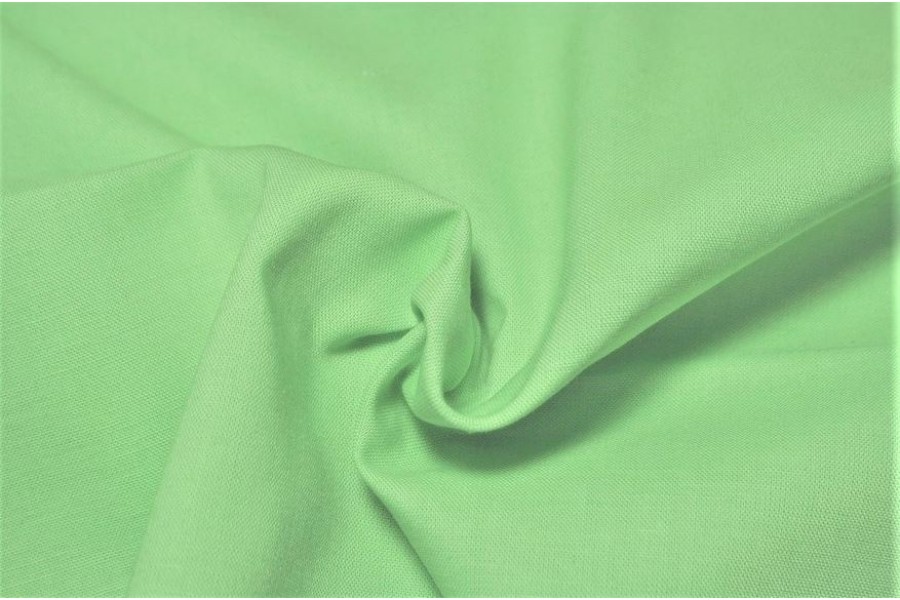 10cm Baumwollstoff uni (Standardqualität) pastellgrün (Grundpreis € 8,00/m)