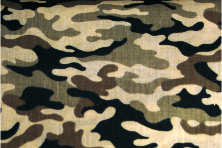 10cm Baumwolldruck "Camouflage auf Ecru"  (Grundpreis € 10,00/m)