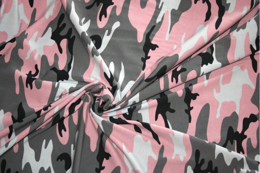 10cm Stretchjersey "Camouflage ROSA "  (Grundpreis € 18,00/m)