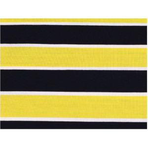 10cm Baumwolljersey Querstreifen gelb-schwarz-weiss extrabreit(Grundpreis € 18,00/m)