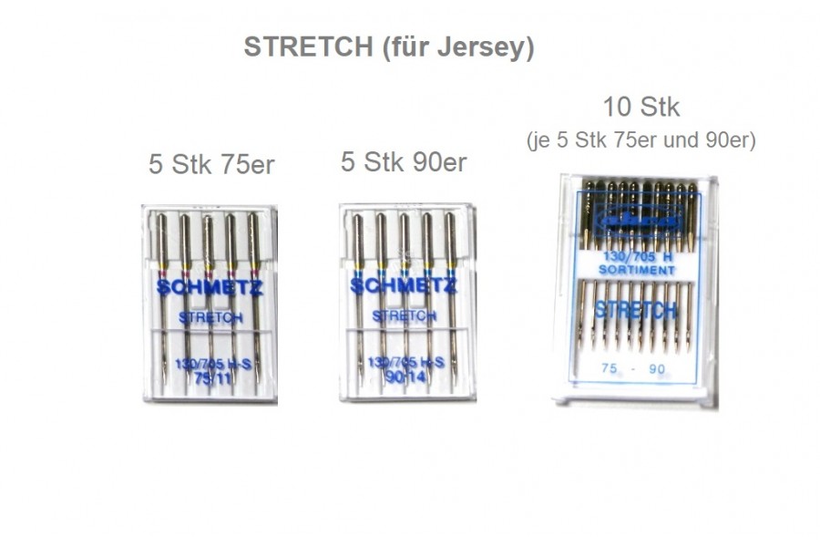 1 Pkg Nähmaschinennadeln STRETCH  (für Jersey)