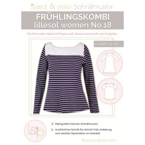 Papierschnittmuster lillesol women No.18 Frühlingskombi Kleid & Shirt   Gr. 34 - 50
