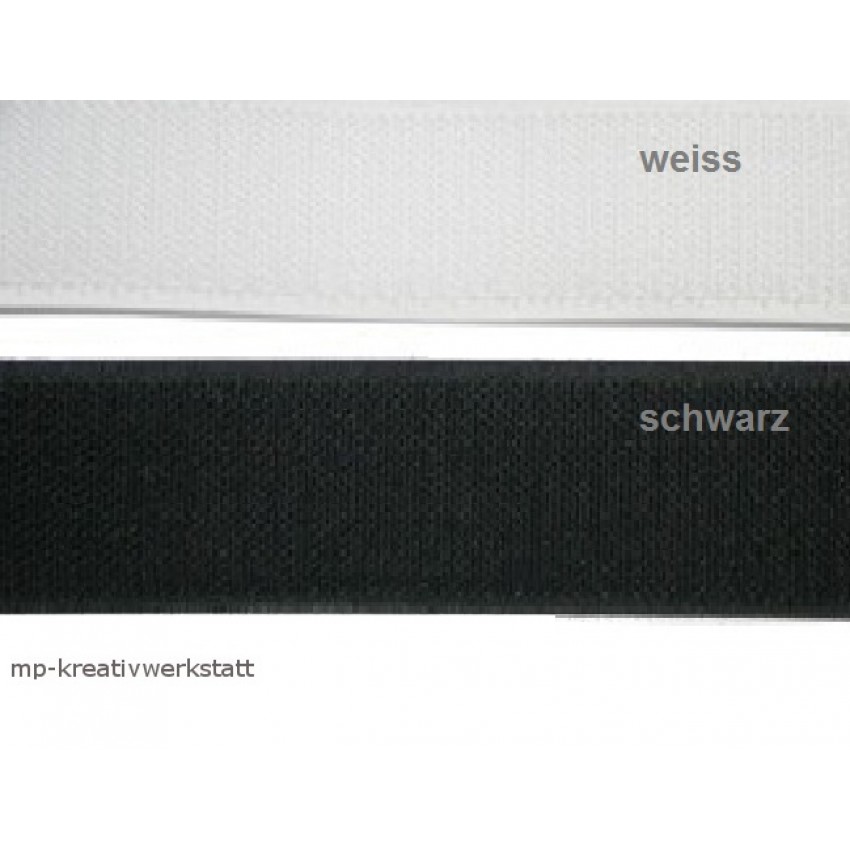 1M Weiss Klettband Haken & Flausch Klett Breite 25mm Klettverschluss Aufnähen